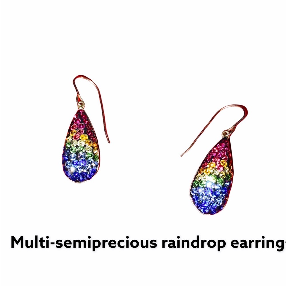 Fun multicolored teardrops earrings.​